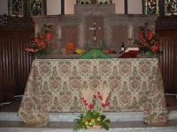 The high altar decorated for Harvest - click for full size image